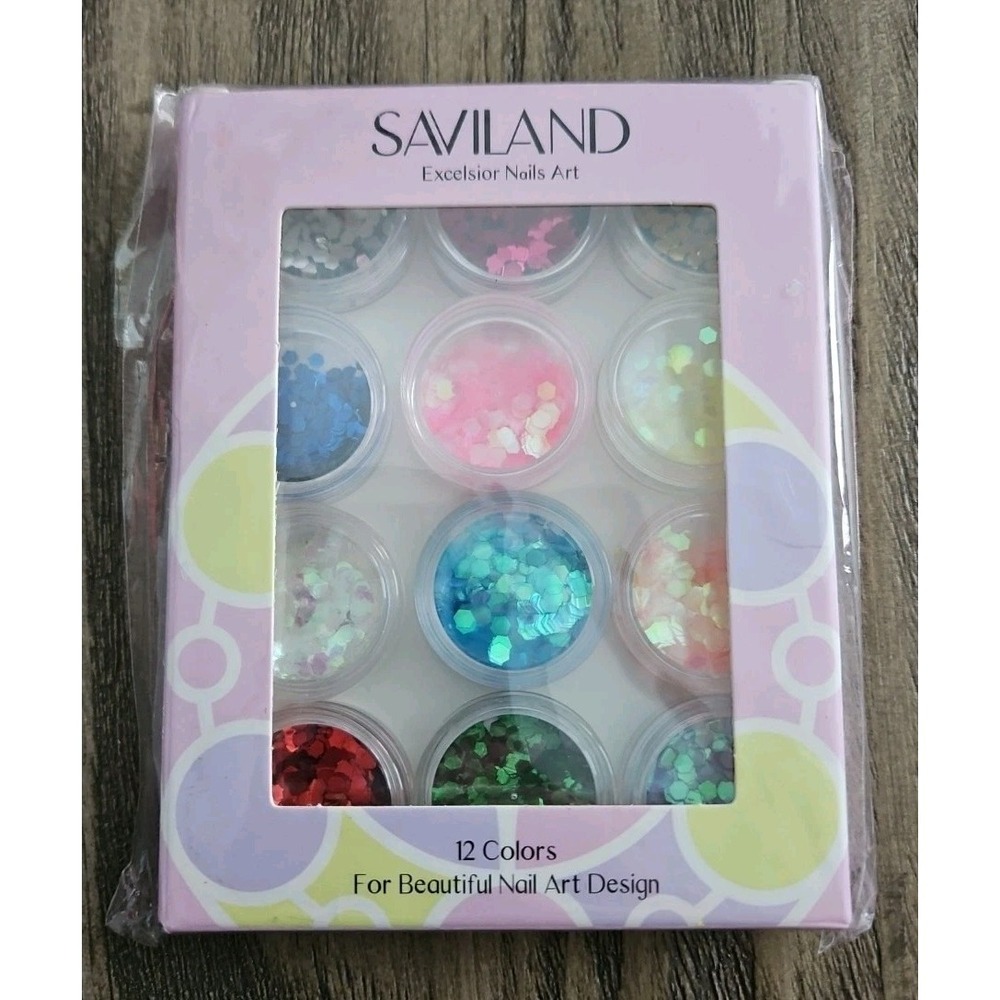 SAVILAND Excelsior Nail Art 12 Colors for Beautiful Nail Art Design New SEALED!
